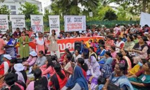 Aasha workers protest
