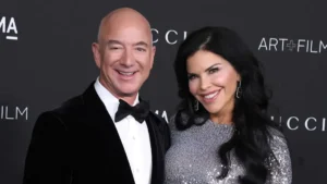 Jeff Bezos and his fiancee venice