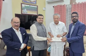 Wayanad Landslide qatay indian coomunity handover 50 lacks to cms care