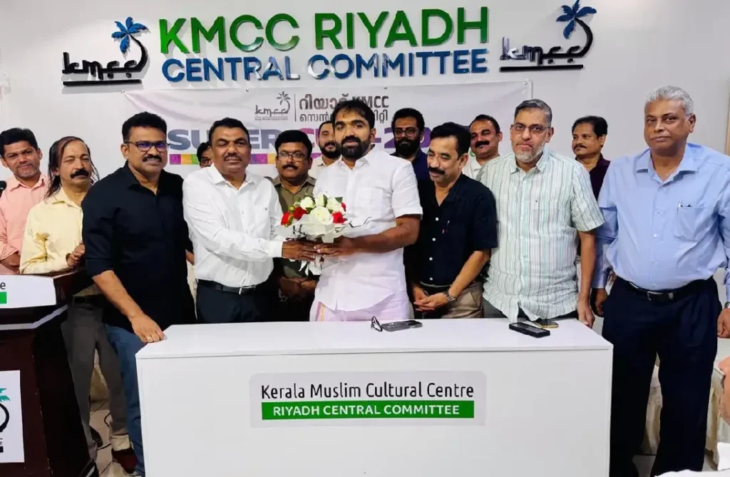kmcc riyad welcomes chandi umman mla