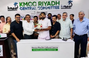 kmcc riyad welcomes chandi umman mla