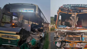 accident lorry and ksrtc