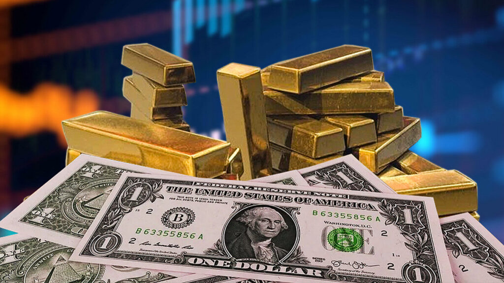 gold and dollar