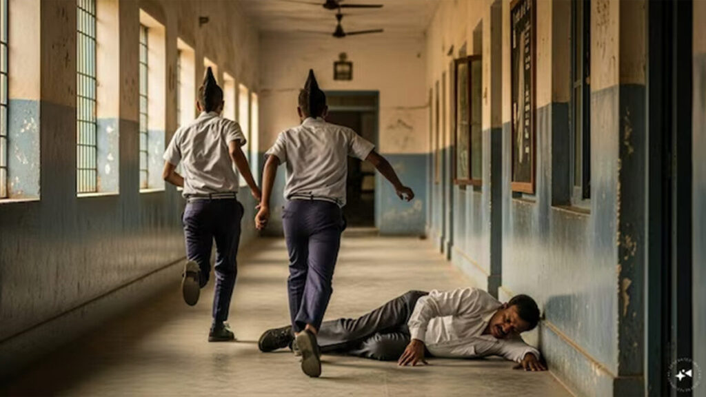 students stabbed principal