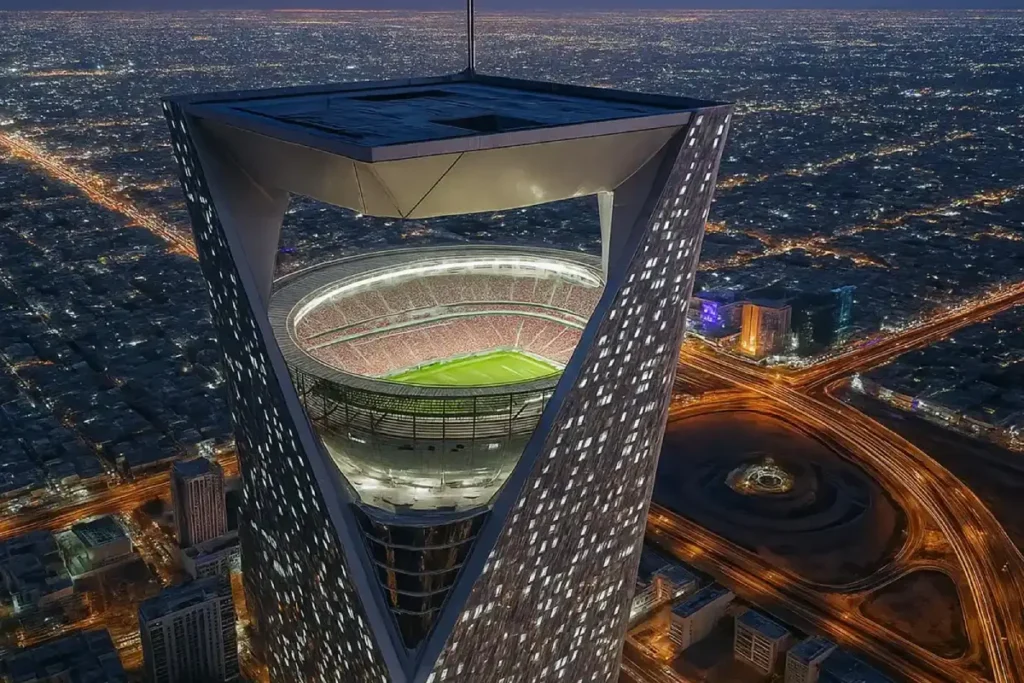 പ്രചരിക്കുന്നത് വ്യാജ ദൃശ്യം; സൗദി ‘ആകാശ സ്റ്റേഡിയം’ സത്യമോ?