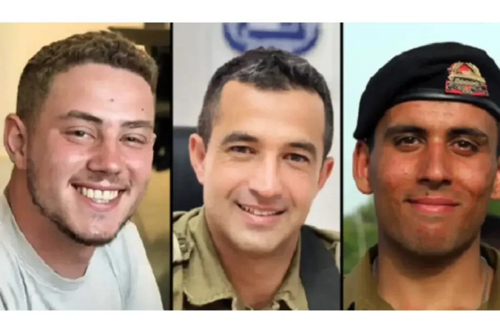 ഹമാസ് കൈമാറിയ മൂന്ന് സൈനികരുടെ മൃതദേഹങ്ങള് തിരിച്ചറിഞ്ഞതായി ഇസ്രായില്