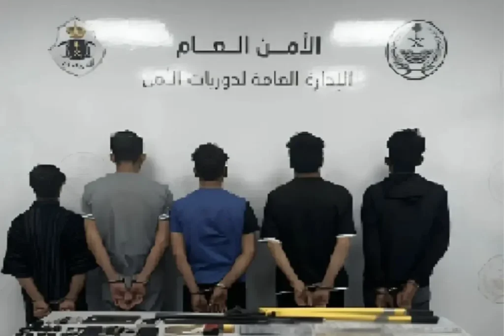 റിയാദില് അഞ്ചംഗ കവര്ച്ച സംഘം അറസ്റ്റില്