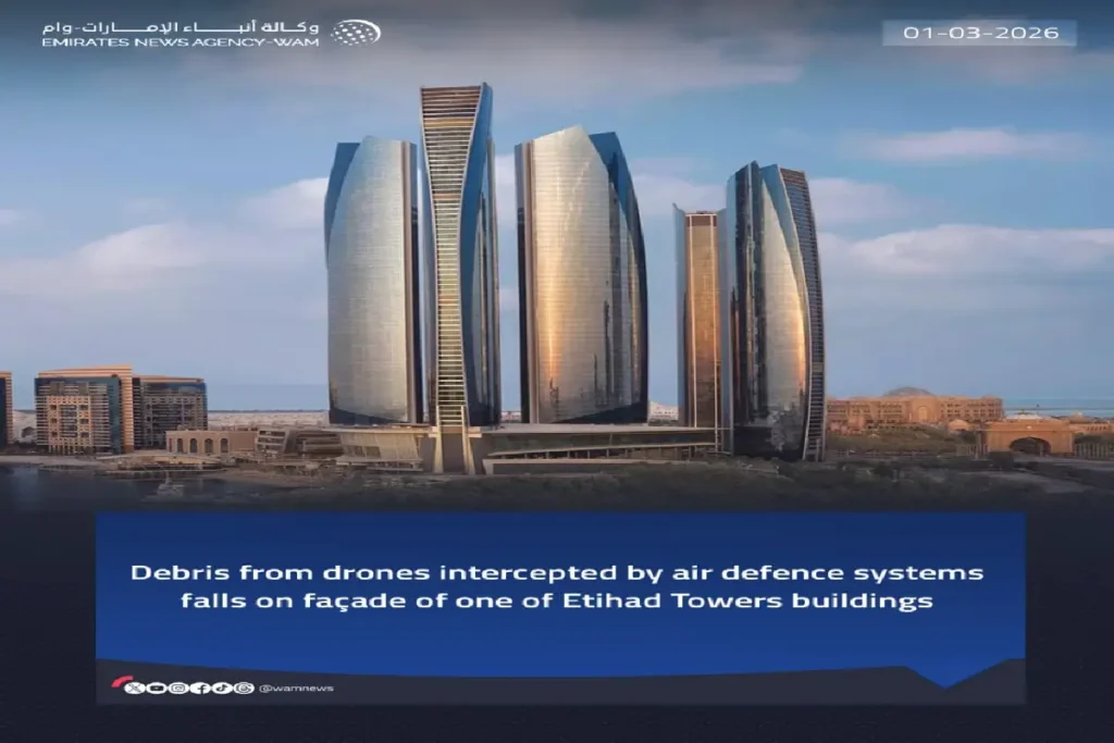 ഇത്തിഹാദ് ടവേഴ്സിന് സമീപം ആകാശത്ത് ഡ്രോൺ ആക്രമണ ശ്രമം തടഞ്ഞു