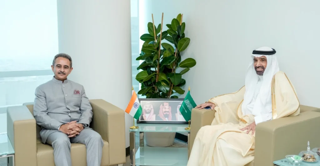 സൗദി തൊഴിൽ മന്ത്രിയുമായി കൂടിക്കാഴ്ച നടത്തി കേന്ദ്രസഹമന്ത്രി കീർത്തി വർധൻ സിങ്; ഇരുരാജ്യങ്ങളും തമ്മിലുള്ള സഹകരണം ശക്തമാക്കും